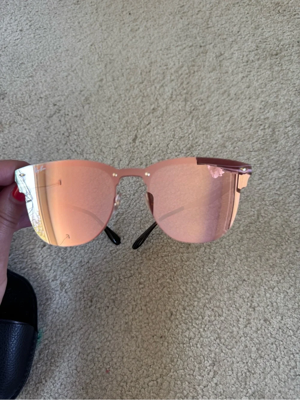 Ray-Ban blaze club Master Women's Pink Mirrored Cat-Eye Sunglasses